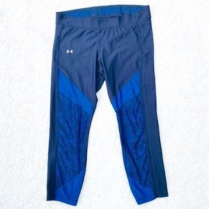 Blue Under Armour Cropped Compression Leggings